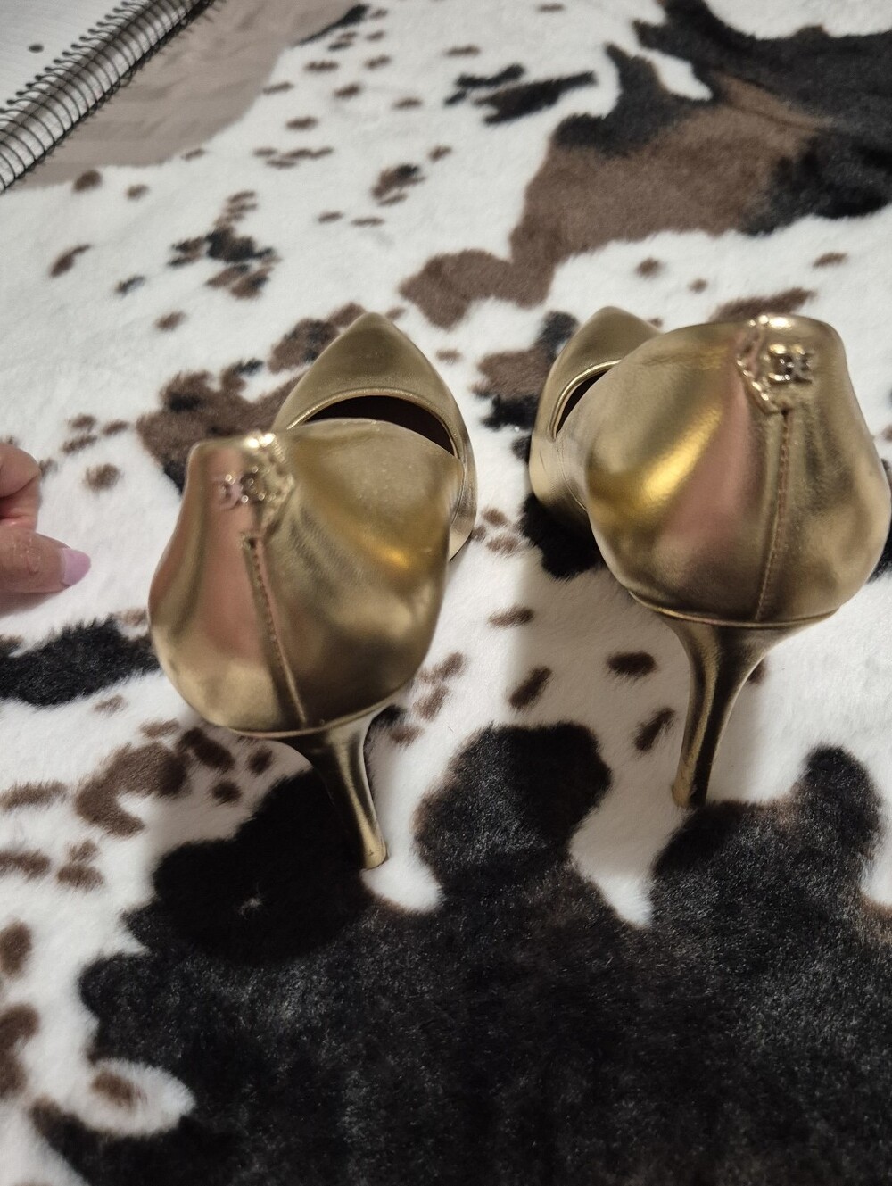 Sam Edelman Metallic Gold Pointed Toe Pumps ..Size:5.5 - Picture 8 of 14